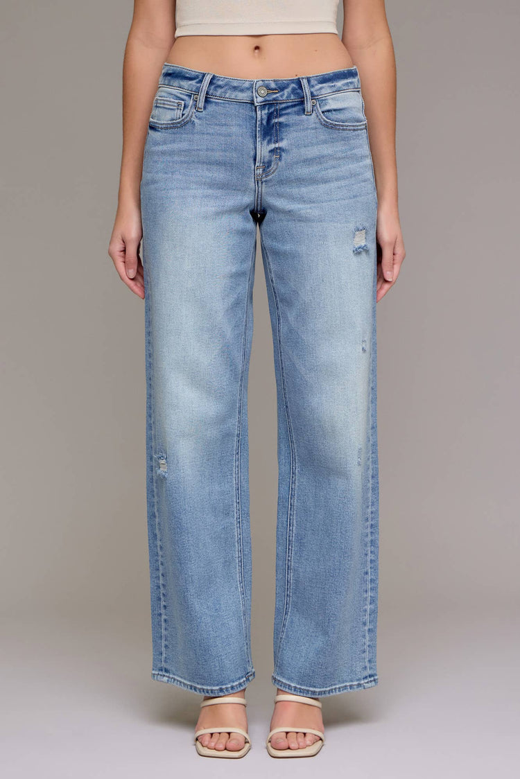 Medium Light Inseam Mid-Rise Stretch Dad Jean