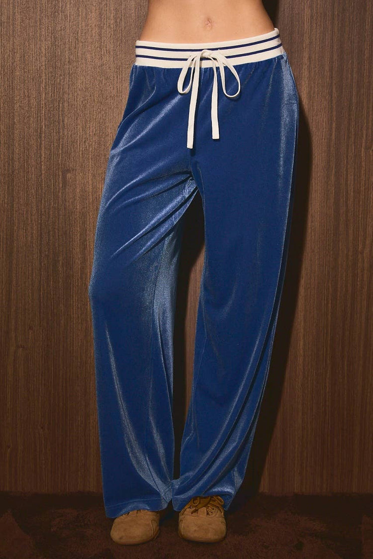VELVET MID RISE PANTS
