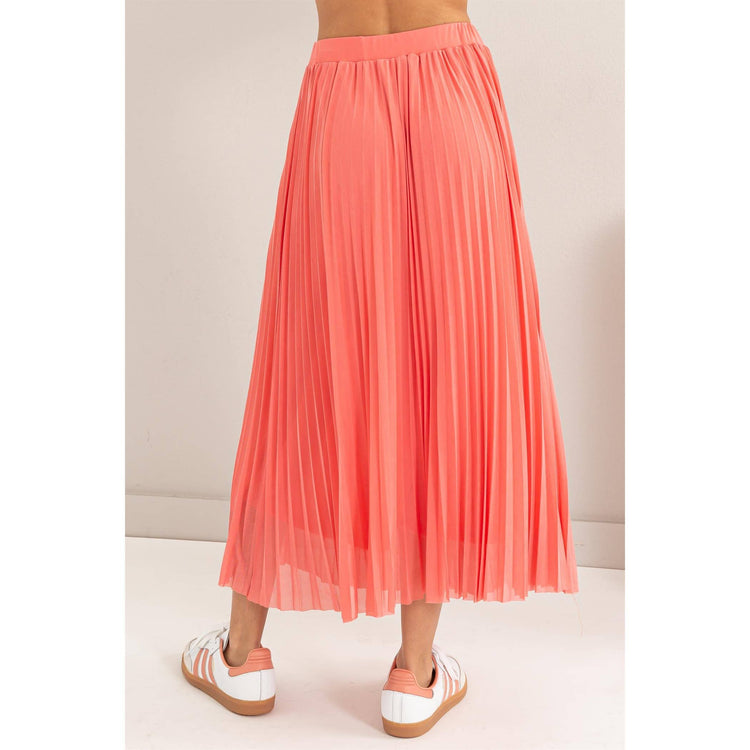 Pleated High Waist Skirt