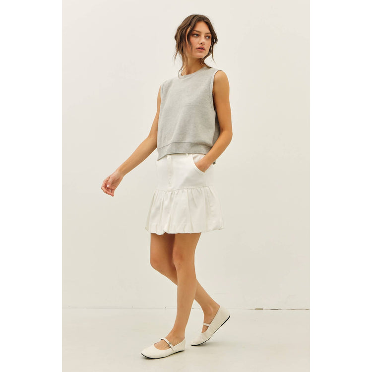 Sweaters Vest Top With Back Bow Ties