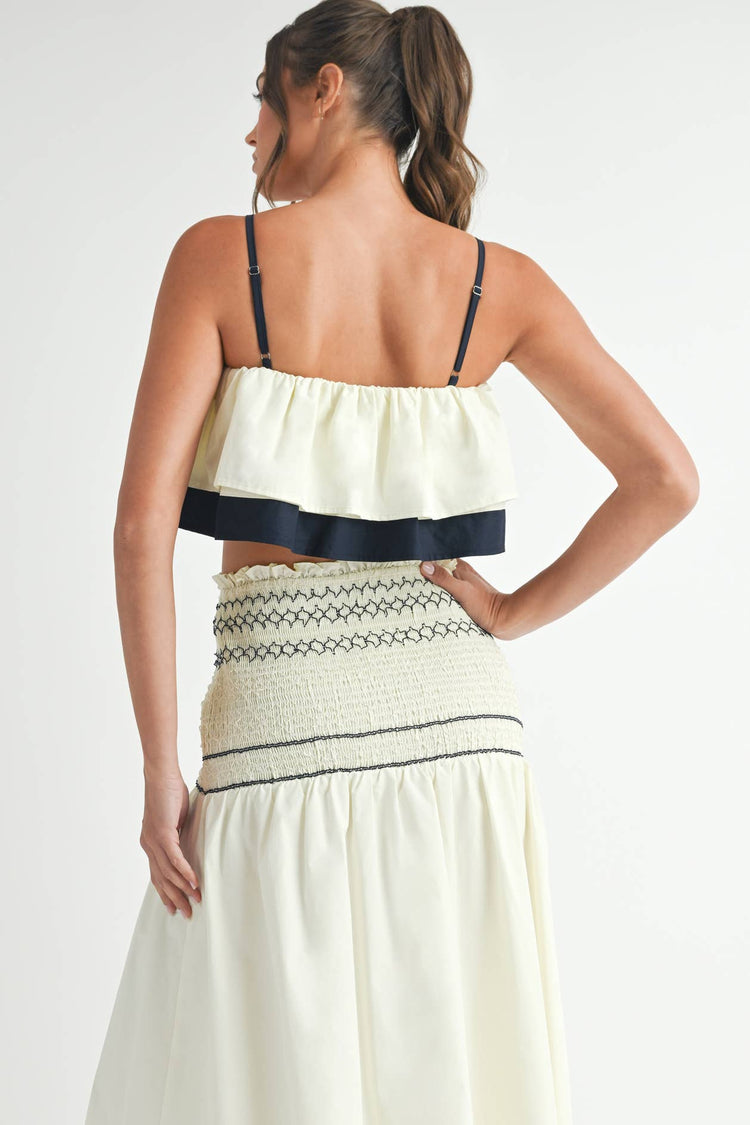 Contrast Cotton Top