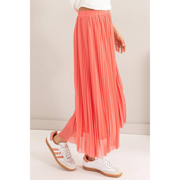 Pleated High Waist Skirt