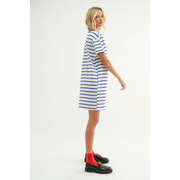 STRIPED T-SHIRT MINI DRESS