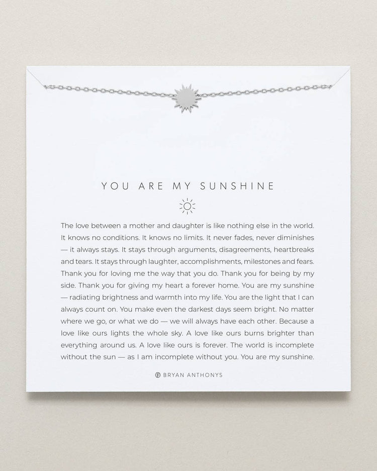 You Are My Sunshine Icon Necklace