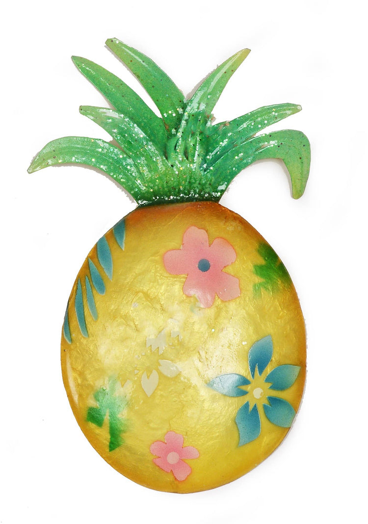 Capiz Shell Pineapple Ornament - Assorted