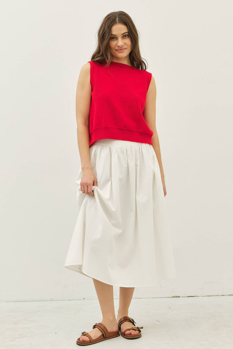 Sweaters Vest Top With Back Bow Ties