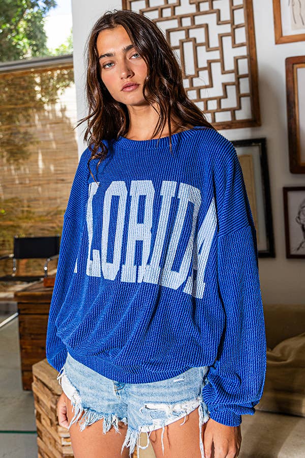 Florida Comfy Oversize Graphic Sweatshirt