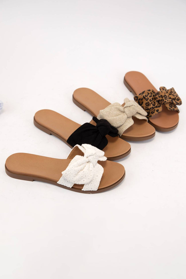 Bow Cut Out Slide on Sandal