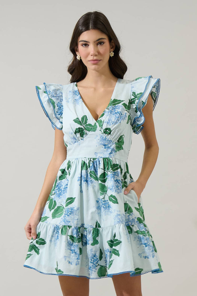 Mirla Floral Surie Ruffle Mini Dress