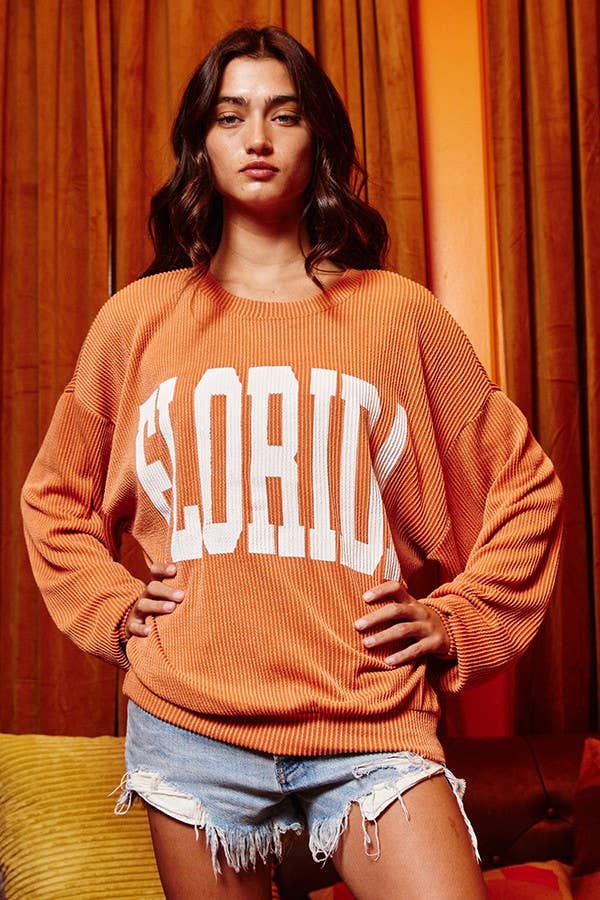 Florida Comfy Oversize Graphic Sweatshirt