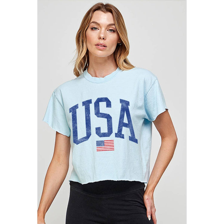 USA VINTAGE VINTAGE GRAPHIC CROP TOP