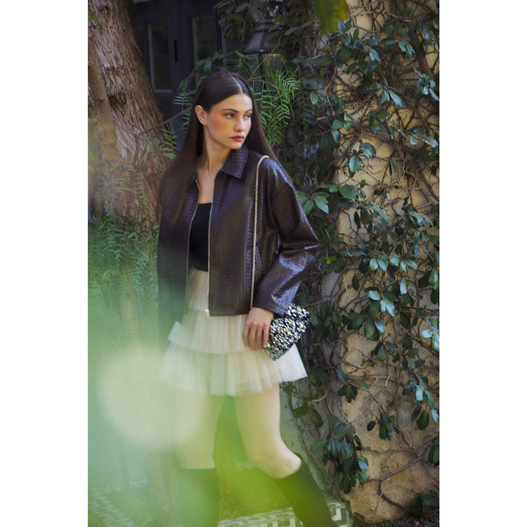 ROOFTOP NIGHT OUT STRAPLESS TIERED MESH ROMPER