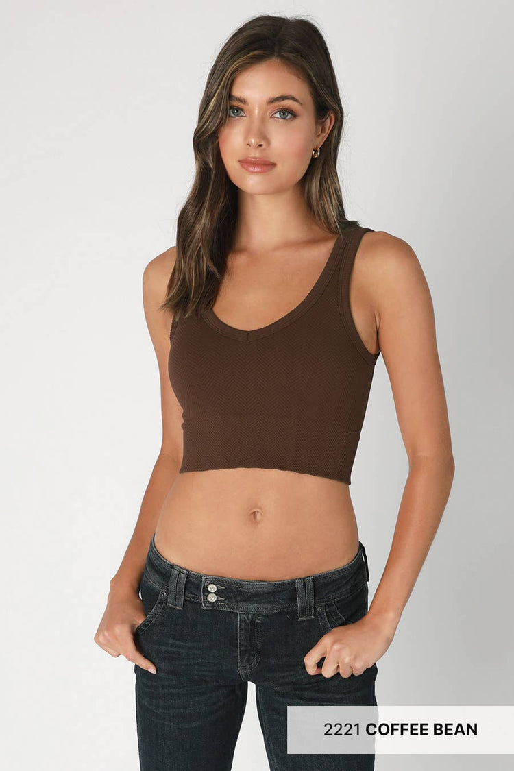 Herringbone Crop Top
