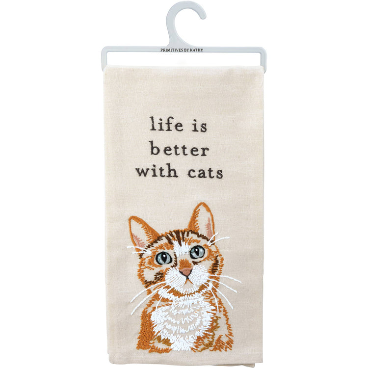 Life Is Better With Cats Kitchen Towel