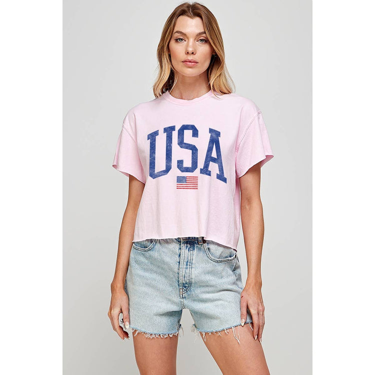 USA VINTAGE VINTAGE GRAPHIC CROP TOP