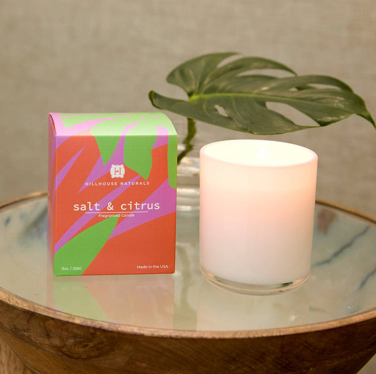 Salt & Citrus 9oz. Candle In Glass Ctn.6