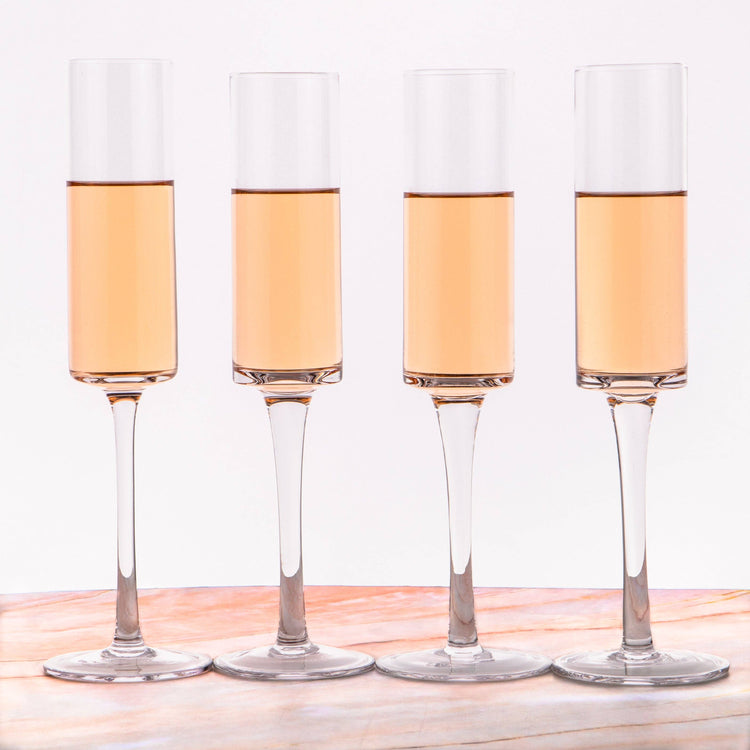 Champagne Flutes - Crystal Mimosa Glasses 6 oz (1pc)