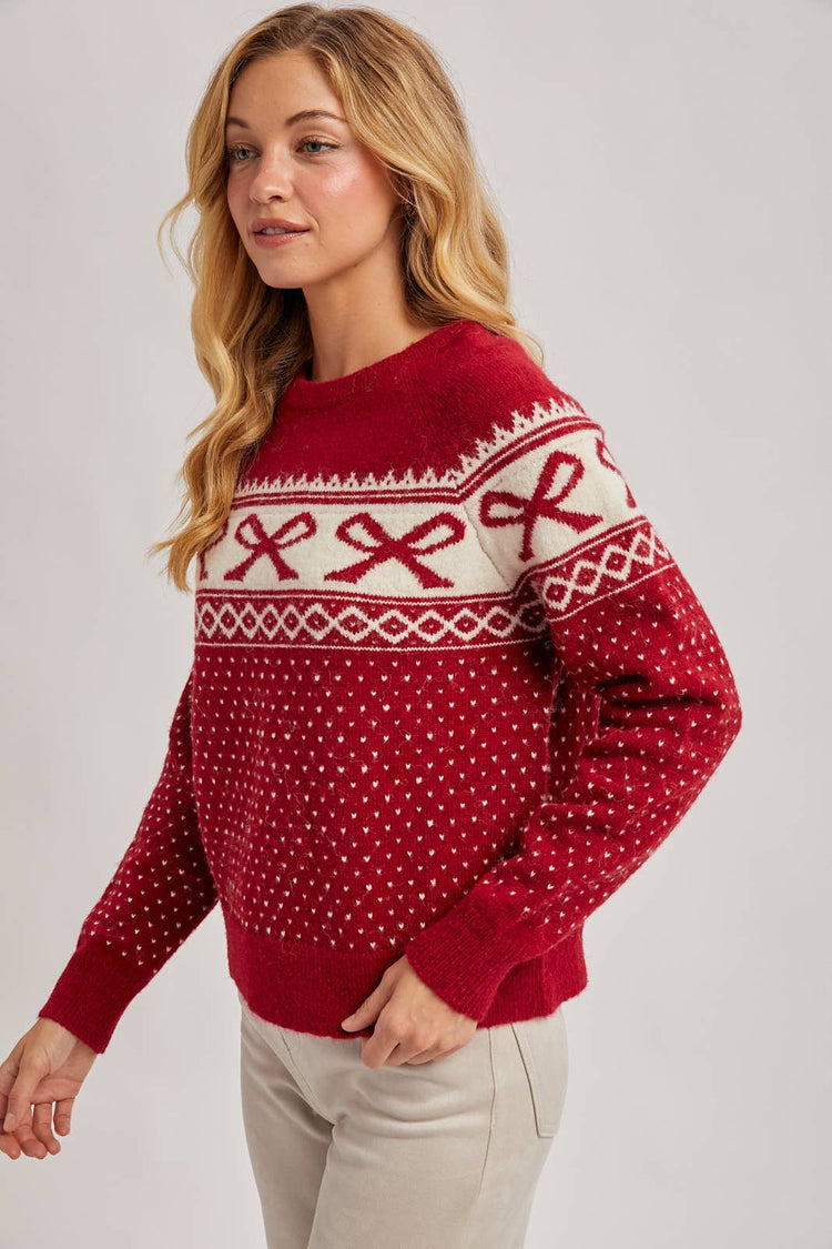 FESTIVE HOLIDAY KNIT SWEATER