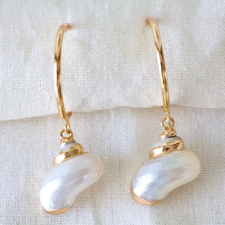 Shell Hoop Earrings