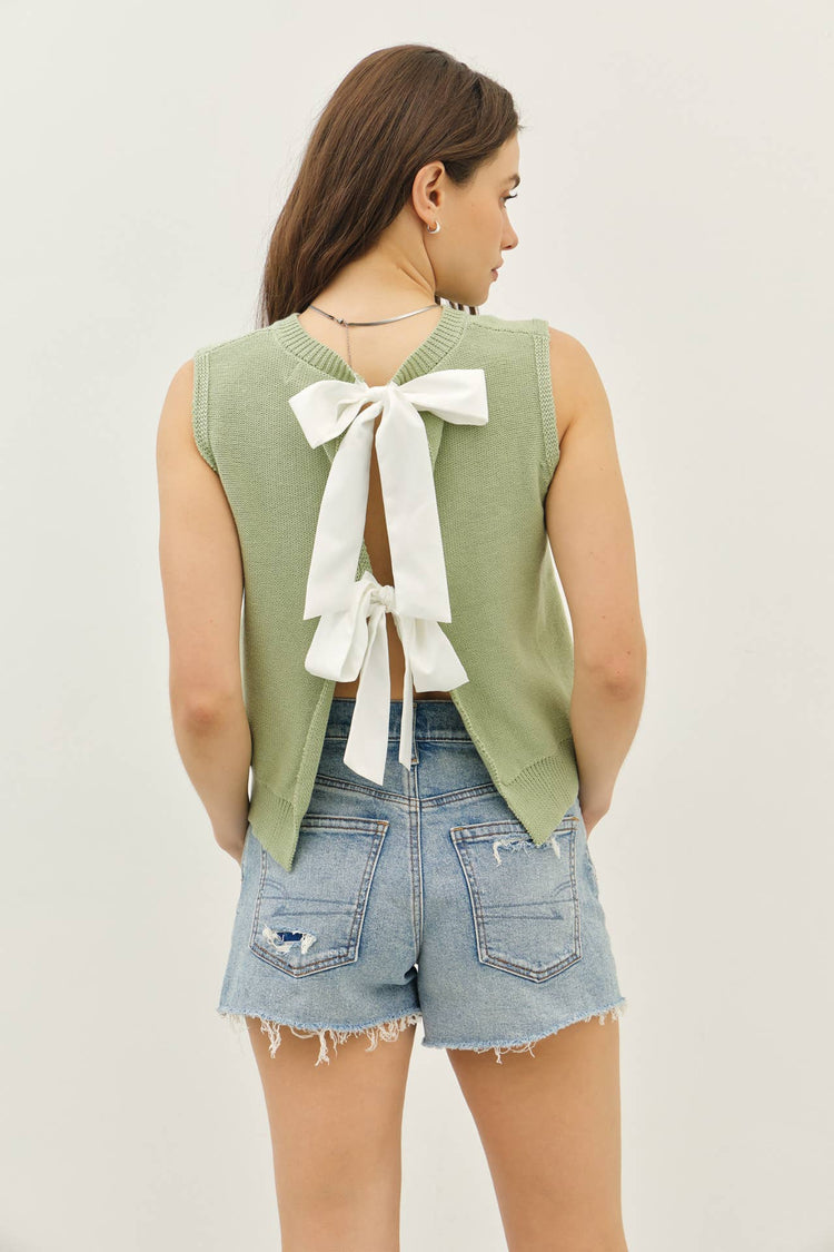Sweaters Best Top With Back Bow Ties