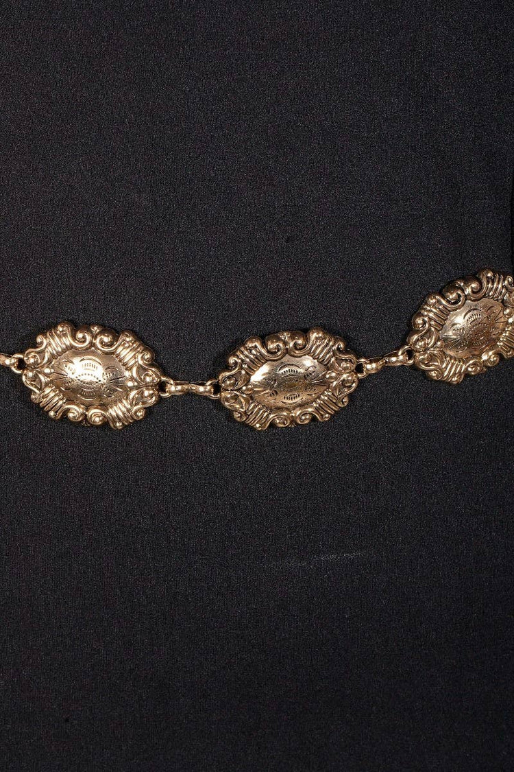 Metallic Intricate Disc Chain Belt