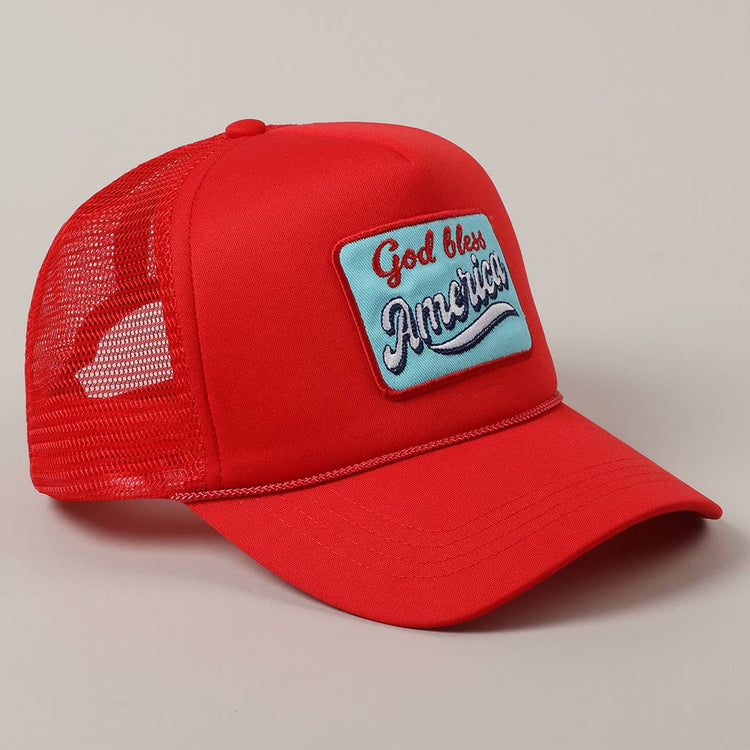 God Bless America Embroidery Patch Foam Hat