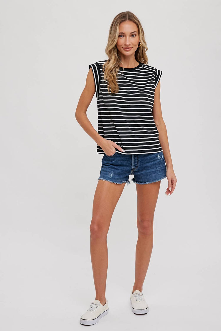 Striped Muscle Tee