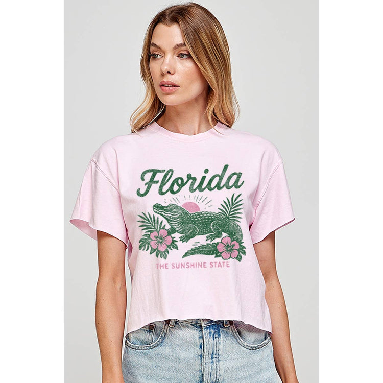 FLORIDA VINTAGE GRAPHIC CROP TOP