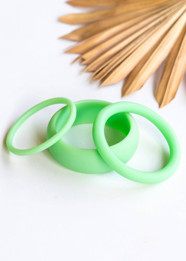 Neon Green Resin Bangles