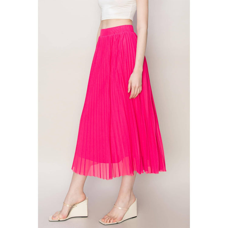 Pleated High Waist Skirt