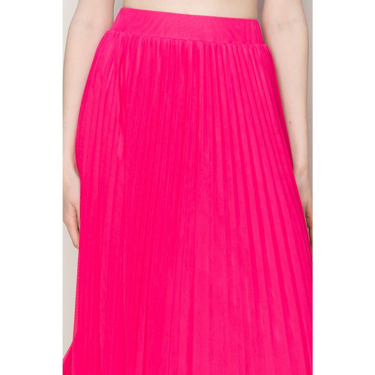 Pleated High Waist Skirt