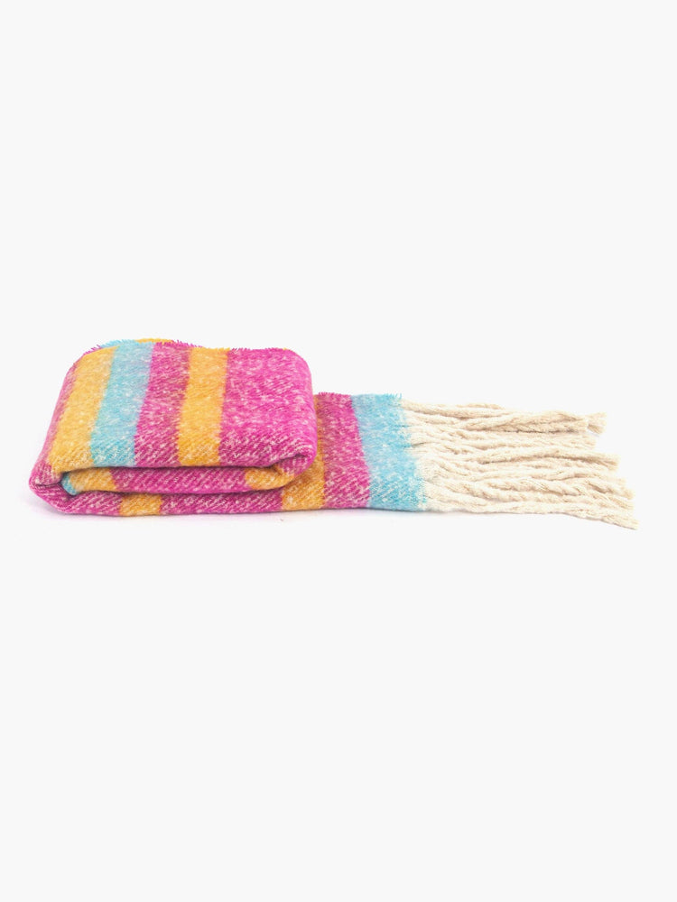 Dallas Heavyweight Scarf - Fuchsia, Stripe