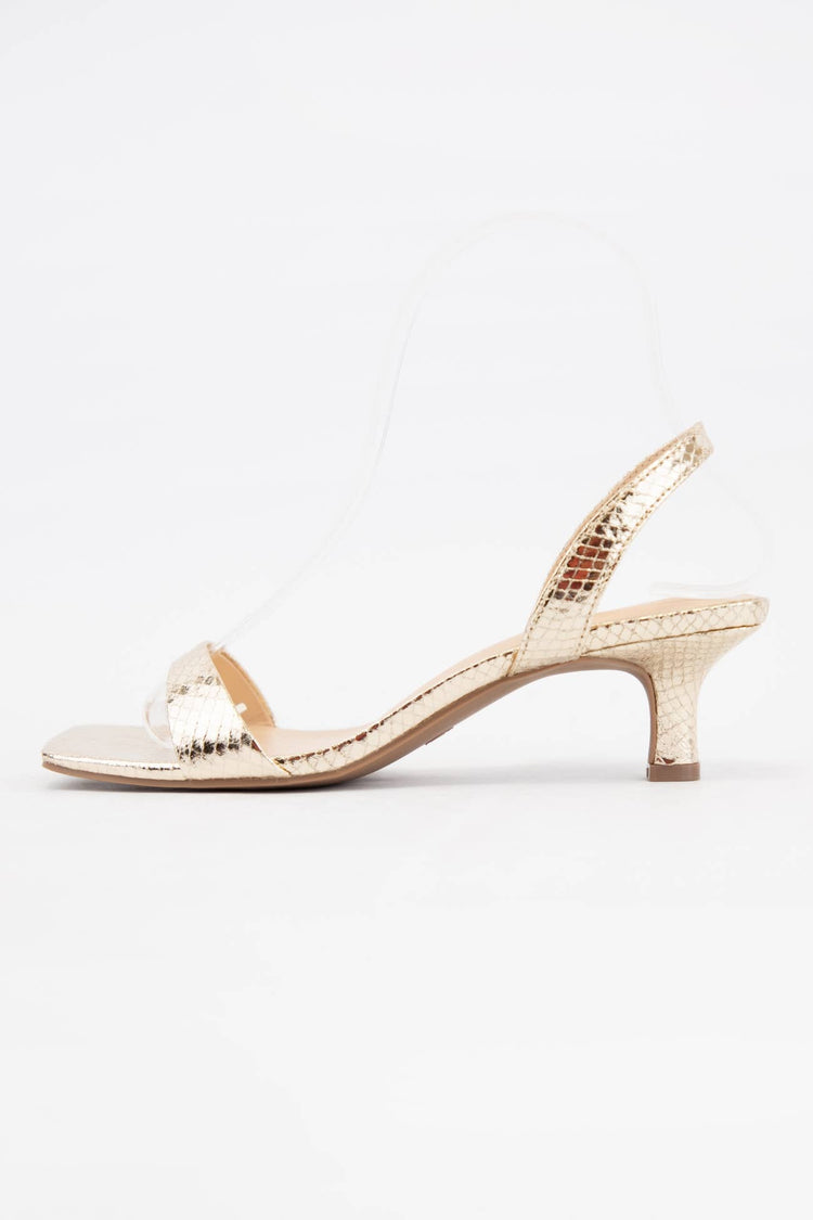 ABLE SIMPLE STRAP SQUARE-TOE KITTEN HEELS