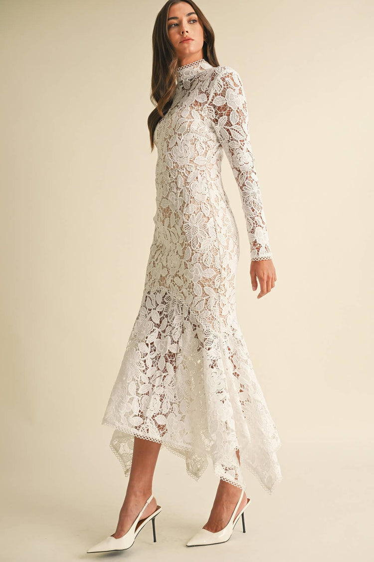 Floral Lace Midi Dress