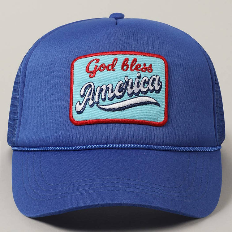God Bless America Embroidery Patch Foam Hat