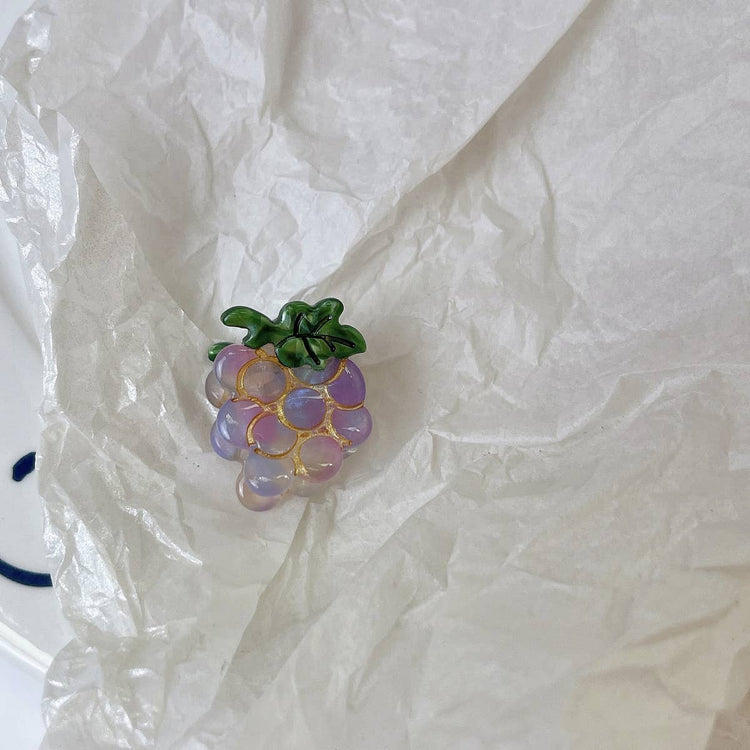 FRUIT CUTE STRAWBERRY ACETATE MINI HAIR CLAW CLIPS