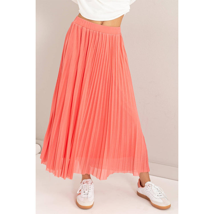 Pleated High Waist Skirt