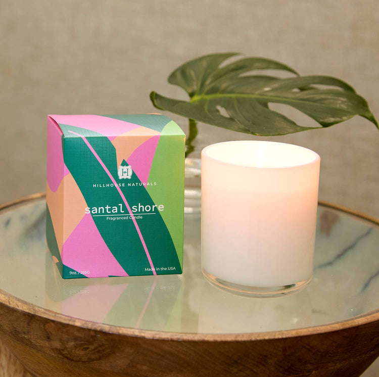 Santal Shore 9oz. Candle In Glass Ctn.6