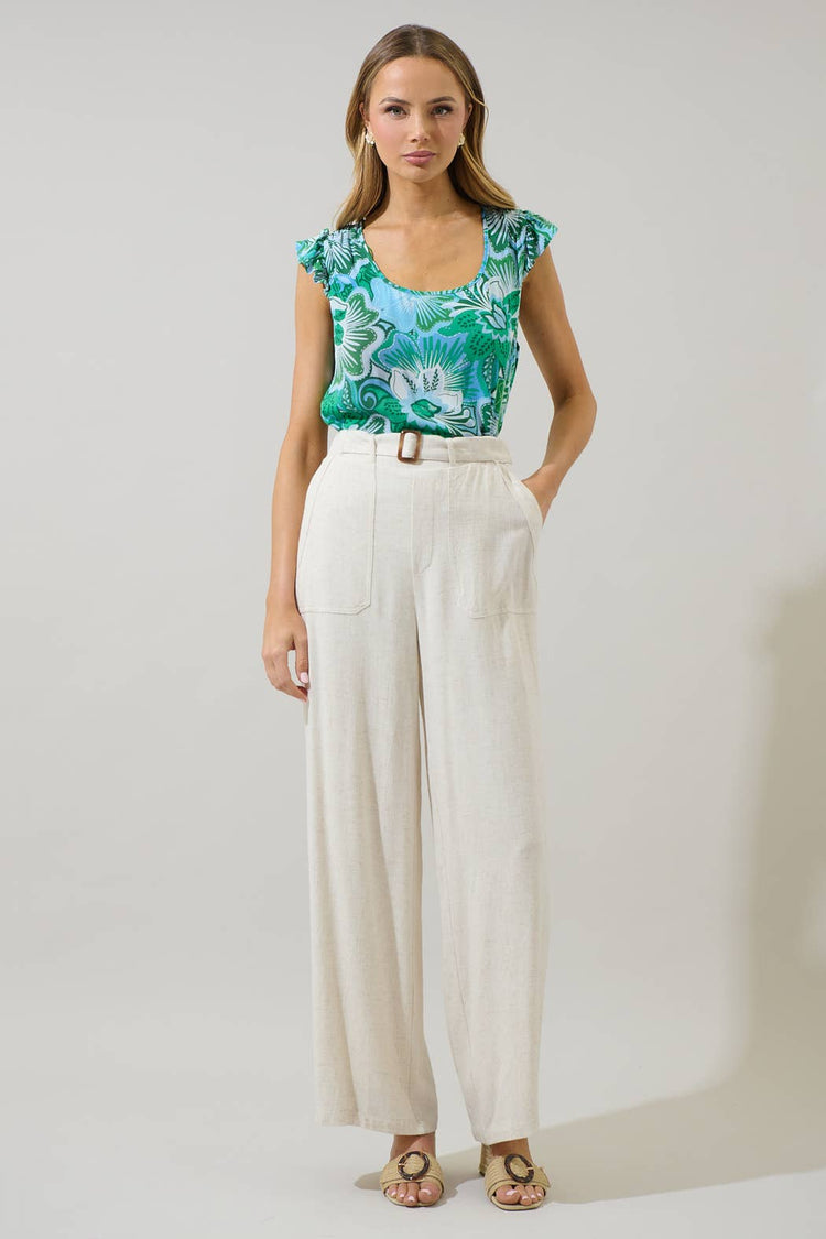 Tanti Floral Ismay Ruffle Top