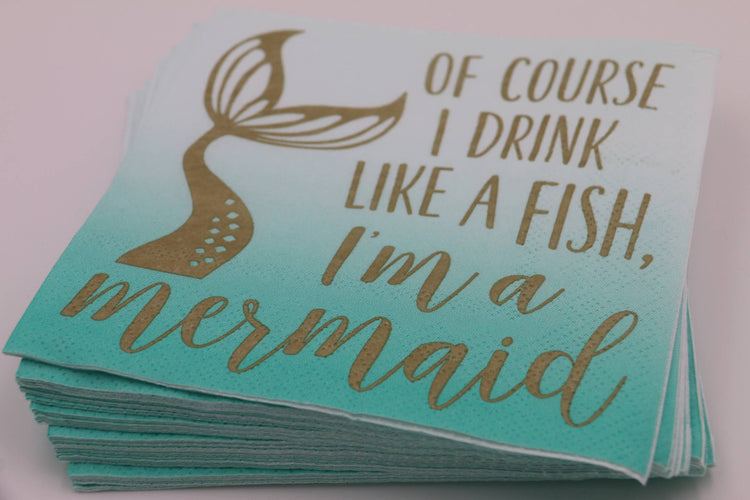 Funny Cocktail Napkins | I'm a Mermaid - 20ct
