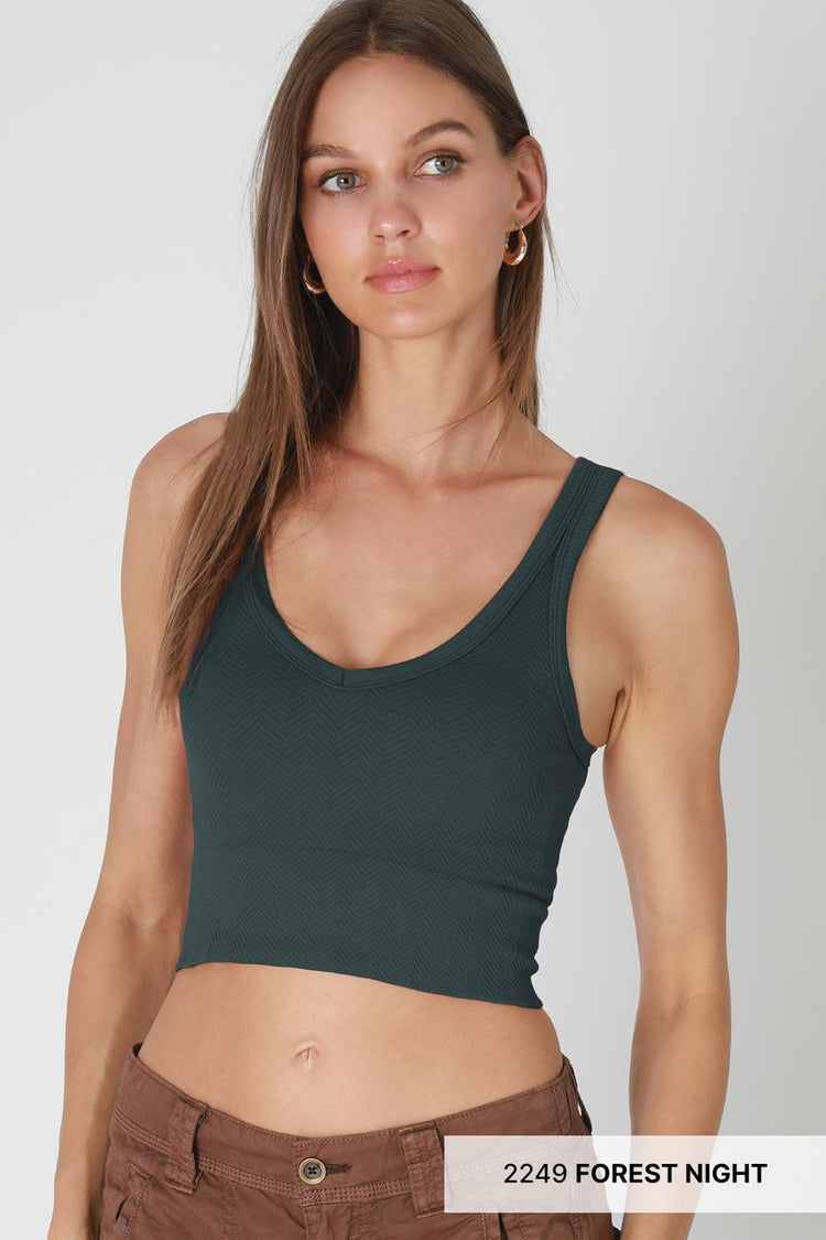 Herringbone Crop Top