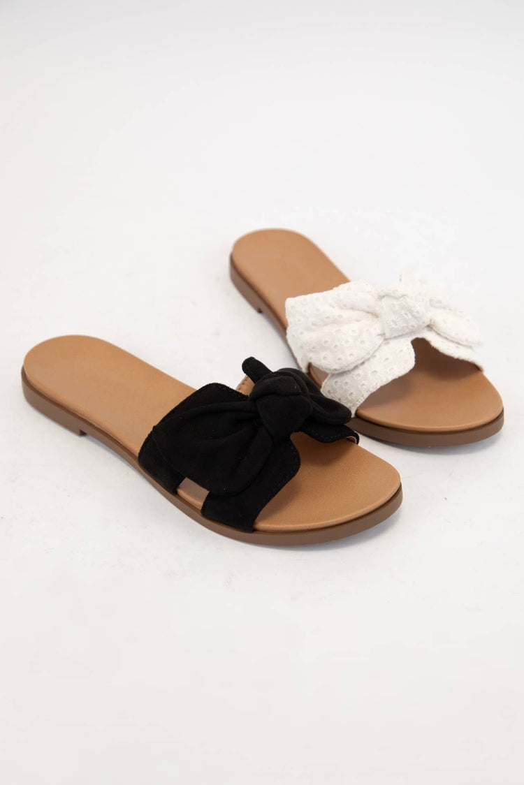 Bow Cut Out Slide on Sandal