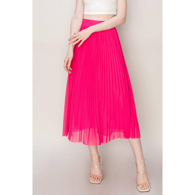 Pleated High Waist Skirt