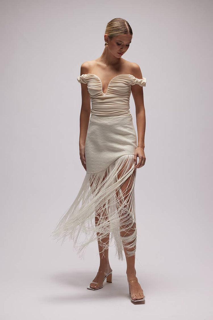 Fringe Maxi Skirt