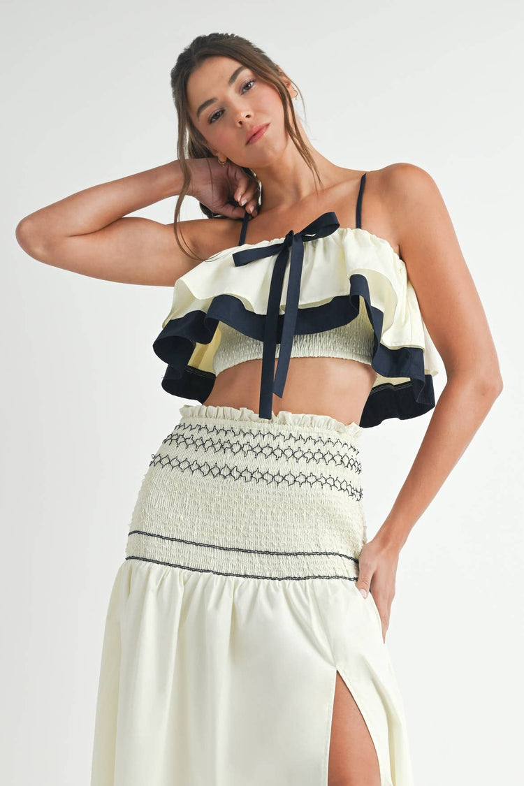 Contrast Cotton Top