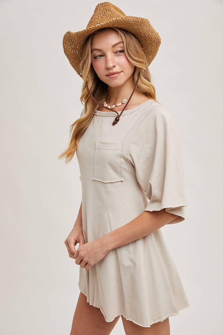 Button Back Short Romper