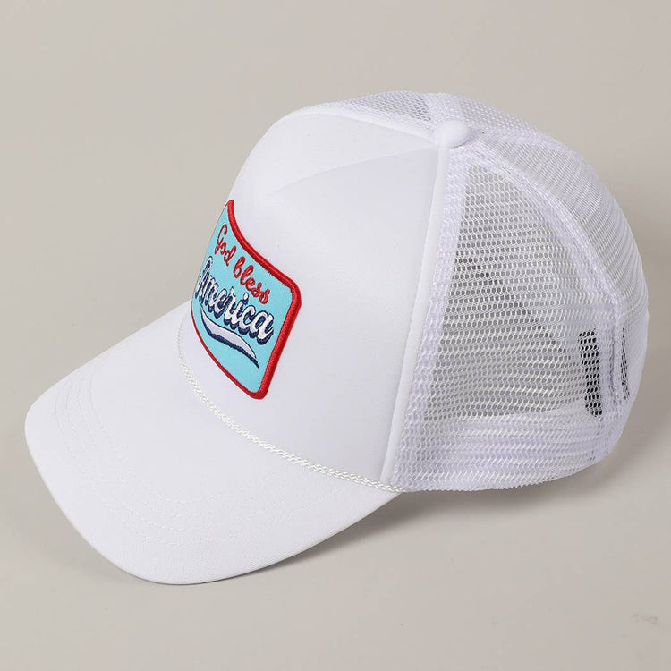 God Bless America Embroidery Patch Foam Hat