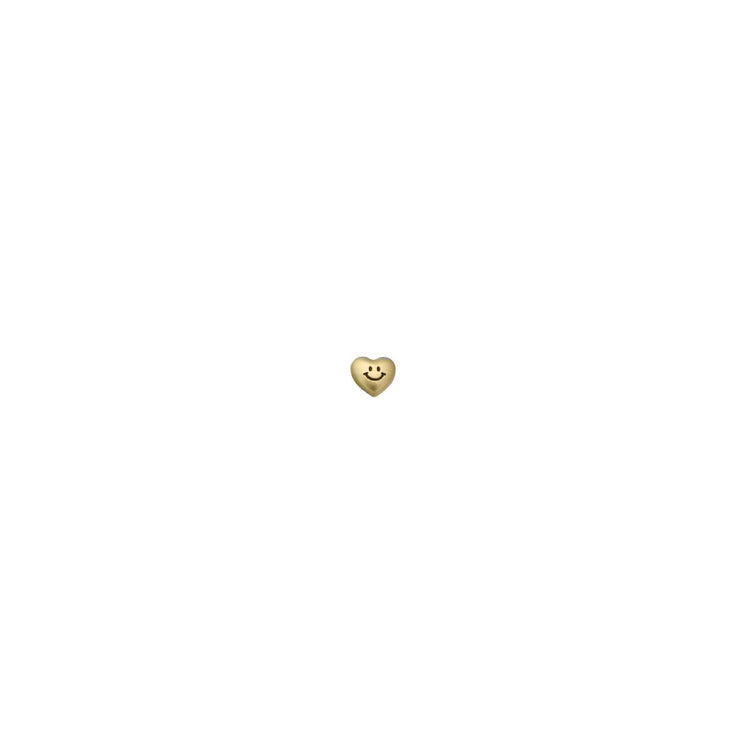 Literary Quotes Gold Happy Heart Post Earrings