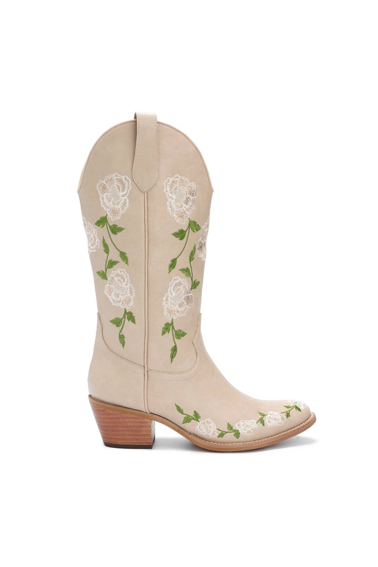 ZANA ROSE FLORAL EMBROIDERY DESIGN WESTERN BOOTS