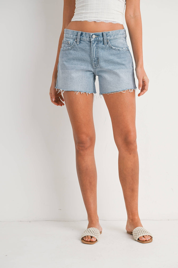 Light Wash Low Rise Relaxed Short